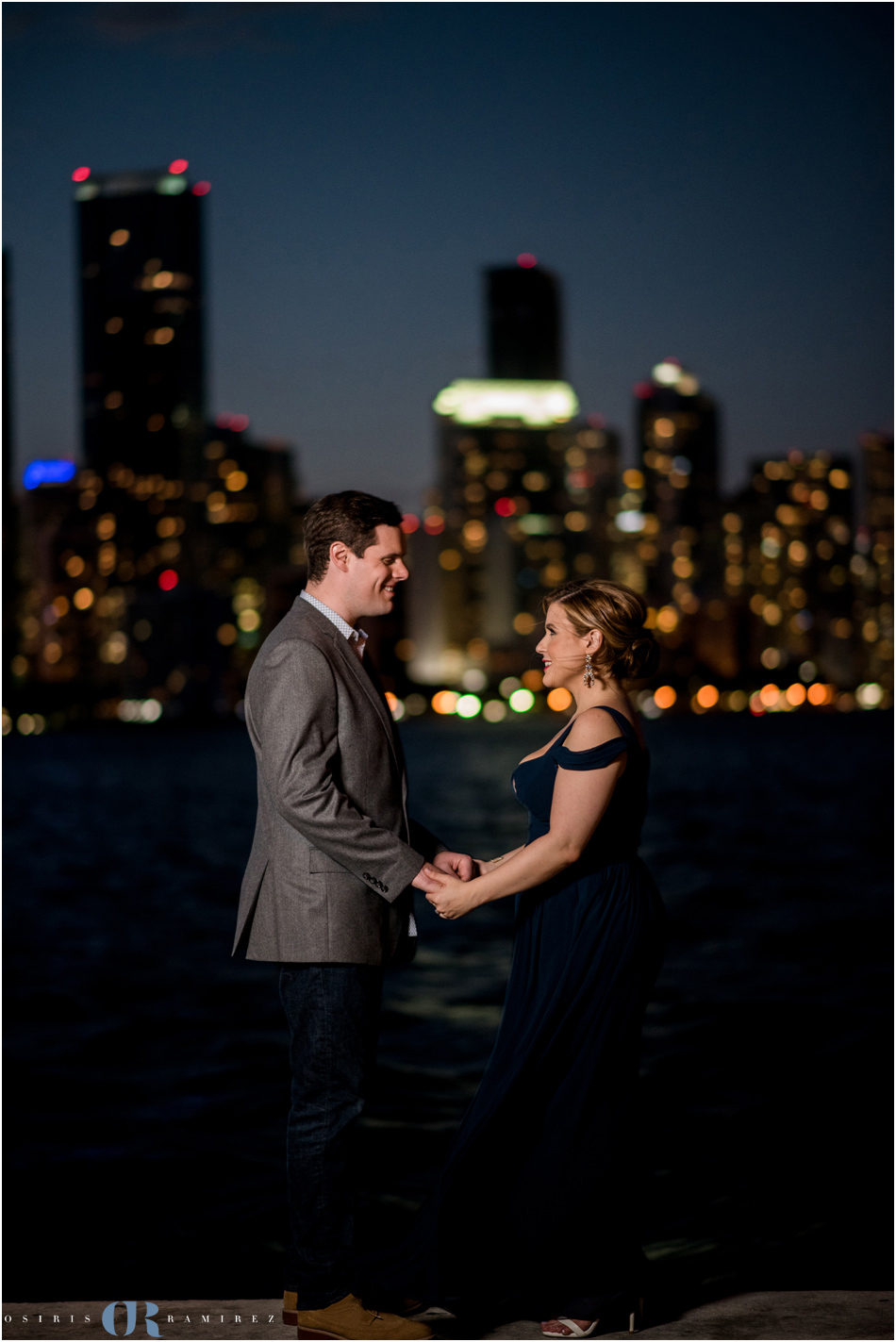 miami skyline engagement photos