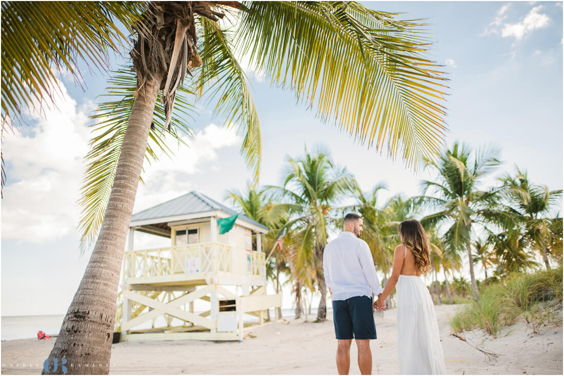 Key Biscayne Beach engagement photos